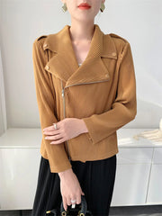 Luxury Pleated Asymmetric Jacket