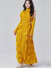 Truly Plissé Ruffle Sleeveless Dress