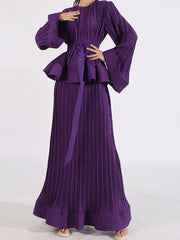 Truly Plissé Blouse & Long Skirt