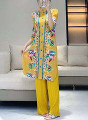 Truly Couture Floral Print Pleated Pant Ensemble