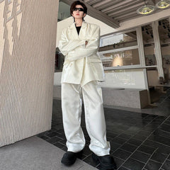 Men's Oversized Satin Blazer & Pants Suit Set