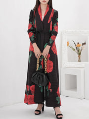 Rose Pleated Longline Coat