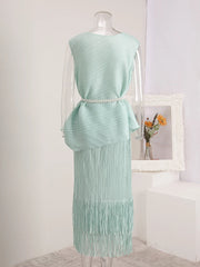 Truly Pleated Tank Top & Skirt