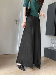 Fluid Pleated Wide-Leg Trousers