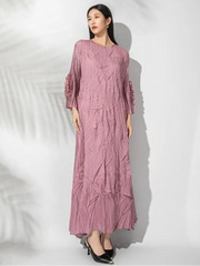 Luxury Crinkled Pleated Dress