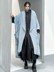 Oversized Avant-Garde Denim Coat