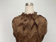 Pleated Ruffled Top & Wide Leg Pants