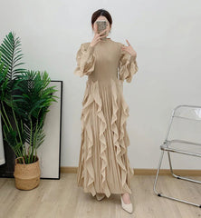 Truly Plissé Ruffle Dress