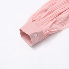 Luxury Ruffled Pleated Skirt Set