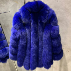 Luxury Genuine Fox Fur Coat
