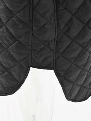 Luxury Diamond-Quilted Scarf Coat