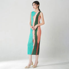 Luxury Pleated Sleeveless Dress