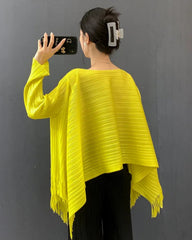 Travel Plissé Batwing Top
