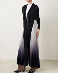 Plissé Elegant Flow Long Coat