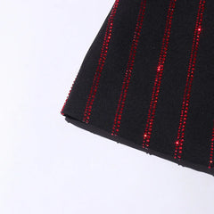 Luxury Bejeweled Striped Blazer