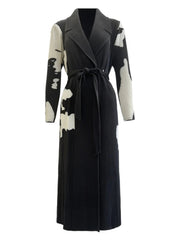 Luxury Plisse Belted Duster Coat