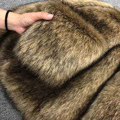 Men's Cozy Brown Faux Fur Coat | Thick & Warm