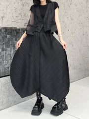 Luxury Pleats Asymmetric Skirt