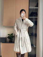 Warm Women's Wool Blend Wrap Coat