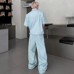 Avant-Garde Men's Japanese Denim Co-ord Set