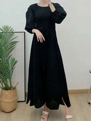 Truly Pleated Loose Long Dress