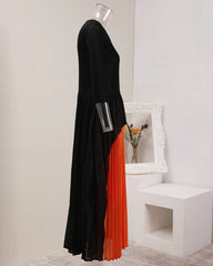 Luxury Pleated Asymmetric Dress
