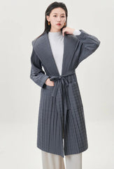 Premium Pleated & Quilted Coat