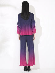 Luxe Japanese Pleated Two-Piece Set