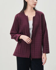 Luxe Cotton Pleated Jacket & Scarf