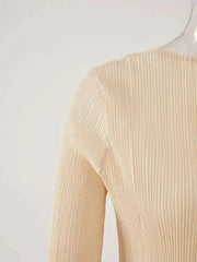 Peplum Pleated Top & Skirt Set