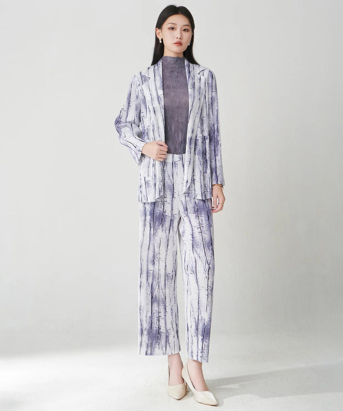 Luxury Pleated Blazer & Pant Set