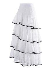 Luxury Lace Asymmetric Skirt