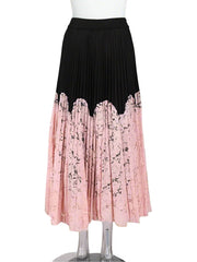 Luxury Pleated Lace Trim Skirt
