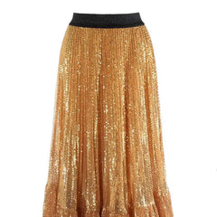 Glimmer Sequin Ruffled Skirt