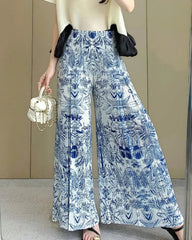 Luxury Dressy Plissé Palazzo Pants