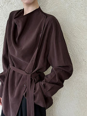 Luxury Draped Blouse Top