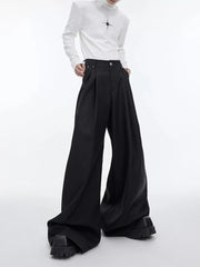 Men's Luxury Streetwear Pleated Wide Leg Pants