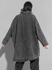 Charcoal Gray Casual Chic Loose Fit Sweatshirt