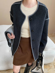 Luxury Wool-Blend Jacket & Scarf