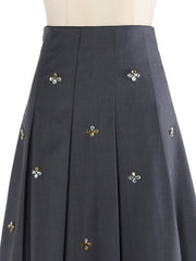 Luxury Crystal High-Waist Skirt