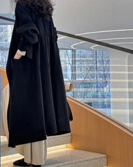 Luxury Drape-Front Trench Coat