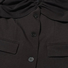 Luxury Collarless Longline Blazer