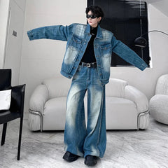 Men's Luxury Streetwear Denim 2-Piece Set