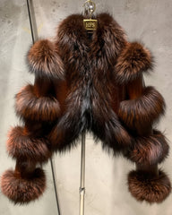 Couture Sheepskin & Fox Fur Coat