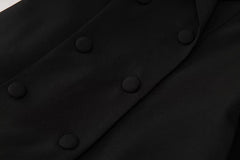 HEYFANCYSTYLE Classic Black Trench Coat