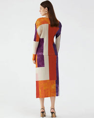 Geometric Plissé Top & Skirt