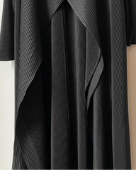 Sculptural Waterfall Crinkle Coat