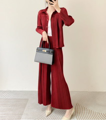 Cozy Pleated 2-Piece Set