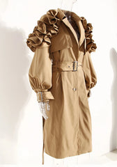 Luxury Ruffle Trench Coat