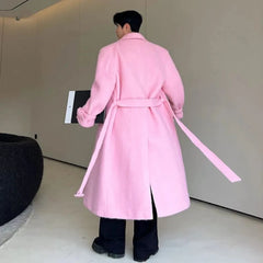 Men's Luxe Wool Blend Long Coat